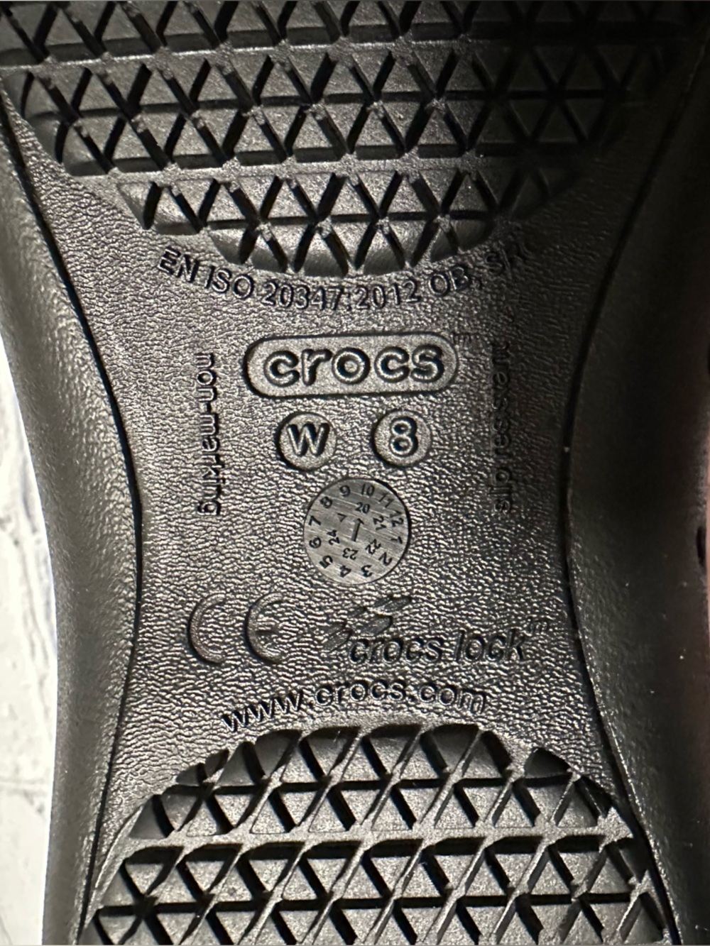 Crocs Ballerina Flats Black Slip-on Shoes Sz 8 Waterproof - Picture 9 of 9